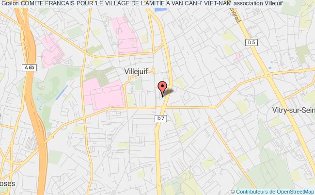 plan association Comite Francais Pour 'le Village De L'amitie A Van Canh' Viet-nam Villejuif