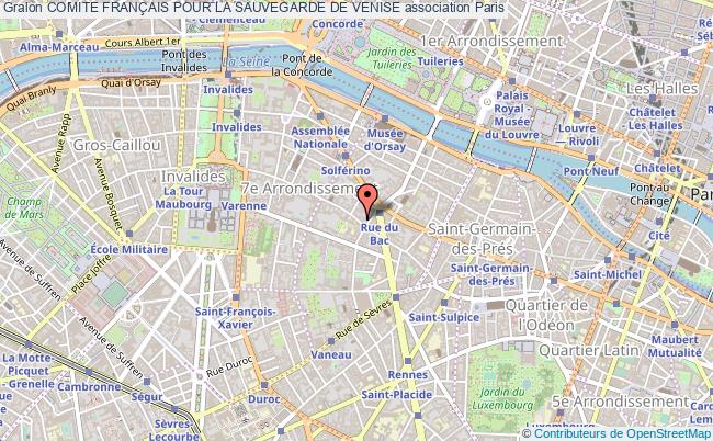 plan association Comite FranÇais Pour La Sauvegarde De Venise Paris