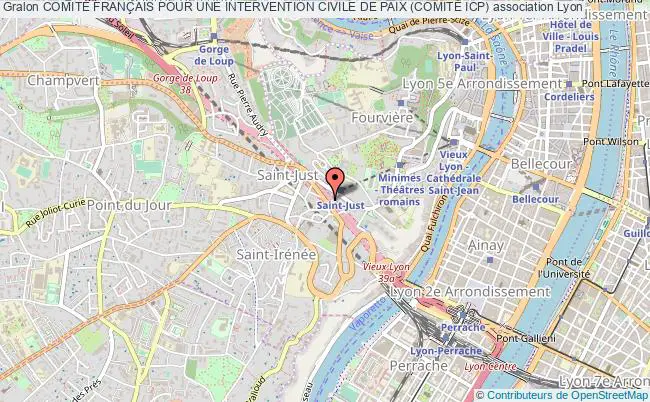 plan association ComitÉ FranÇais Pour Une Intervention Civile De Paix (comitÉ Icp) Lyon