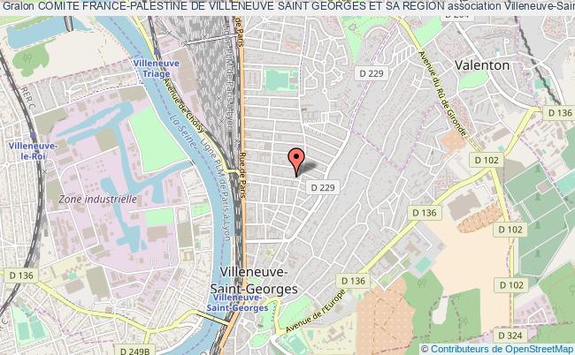 plan association Comite France-palestine De Villeneuve Saint Georges Et Sa Region Villeneuve-Saint-Georges