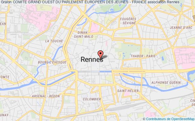 plan association Comite Grand Ouest Du Parlement Europeen Des Jeunes - France Rennes