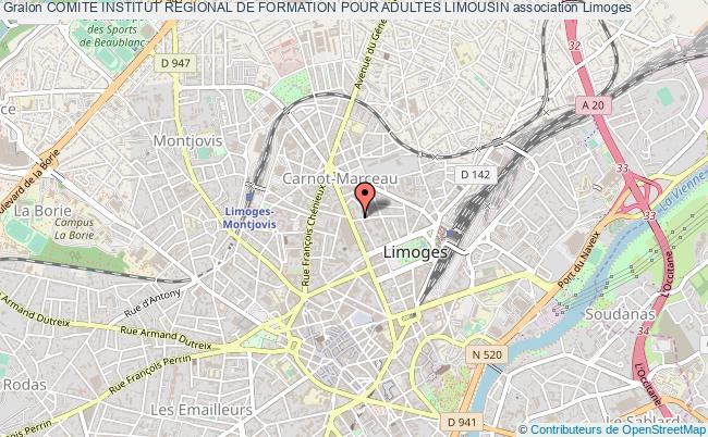 plan association Comite Institut Regional De Formation Pour Adultes Limousin Limoges