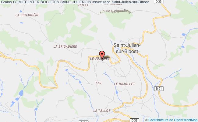 plan association Comite Inter Societes Saint Julienois Saint-Julien-sur-Bibost