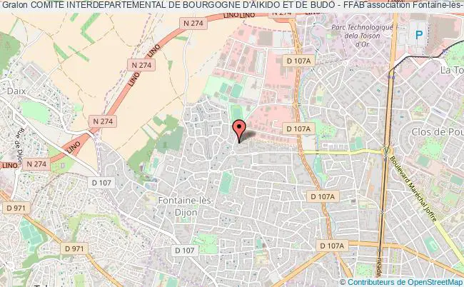 plan association Comite Interdepartemental De Bourgogne D'aikido Et De Budo - Ffab Fontaine-lès-Dijon