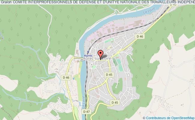 plan association Comite Interprofessionnels De Defense Et D'unitye Nationale Des Travailleurs Independants Aurec-sur-Loire