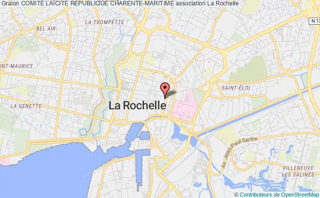 plan association ComitÉ LaÏcitÉ RÉpublique Charente-maritime La    Rochelle