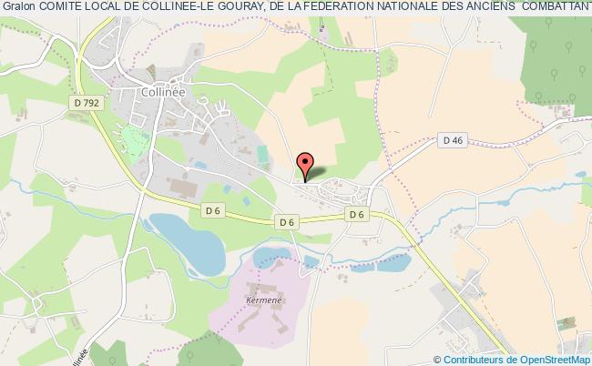 plan association Comite Local De Collinee-le Gouray, De La Federation Nationale Des Anciens  Combattants En Algerie, Maroc Et Tunisie (fnaca) Le Mené