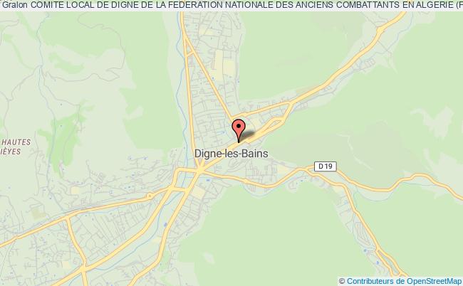 plan association Comite Local De Digne De La Federation Nationale Des Anciens Combattants En Algerie (fnaca) Digne-les-Bains