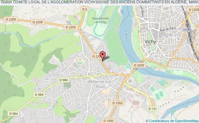 plan association Comite Local De L'agglomeration Vichyssoise Des Anciens Combattants En Algerie, Maroc Et Tunisie (f.n.a.c.a.) Bellerive-sur-Allier