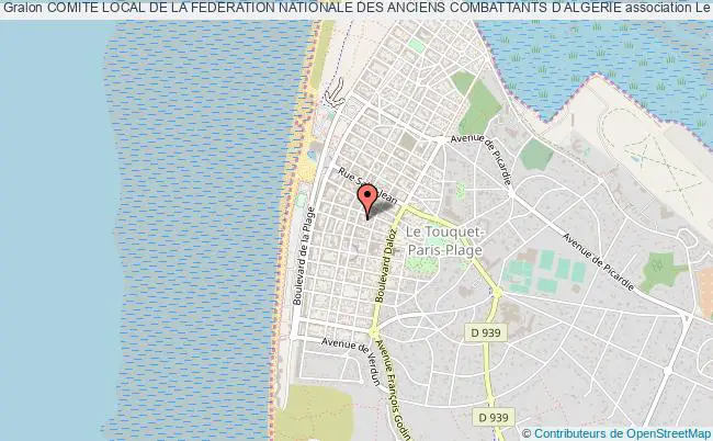 plan association Comite Local De La Federation Nationale Des Anciens Combattants D Algerie Le    Touquet-Paris-Plage