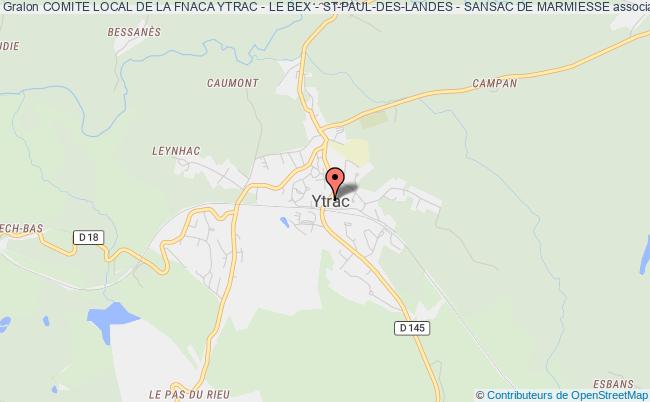 plan association Comite Local De La Fnaca Ytrac - Le Bex - St-paul-des-landes - Sansac De Marmiesse Ytrac