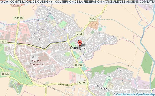 plan association Comite Local De Quetigny - Couternon De La Federation Nationale Des Anciens Combattants En Algerie, Maroc Et Tunisie Quetigny