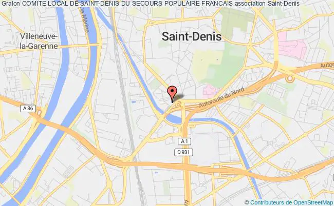 plan association Comite Local De Saint-denis Du Secours Populaire Francais Saint-Denis
