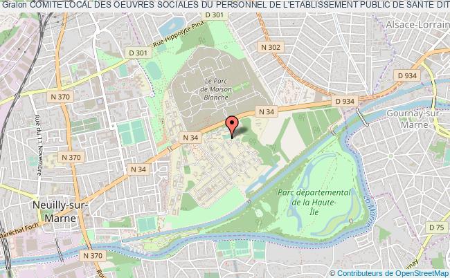 plan association Comite Local Des Oeuvres Sociales Du Personnel De L'etablissement Public De Sante Dit : 'clos De Ville-evrard' Neuilly-sur-Marne