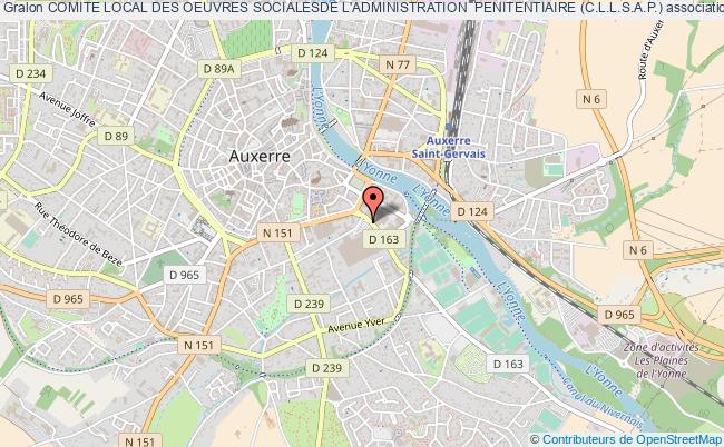 plan association Comite Local Des Oeuvres Socialesde L'administration  Penitentiaire (c.l.l.s.a.p.) Auxerre