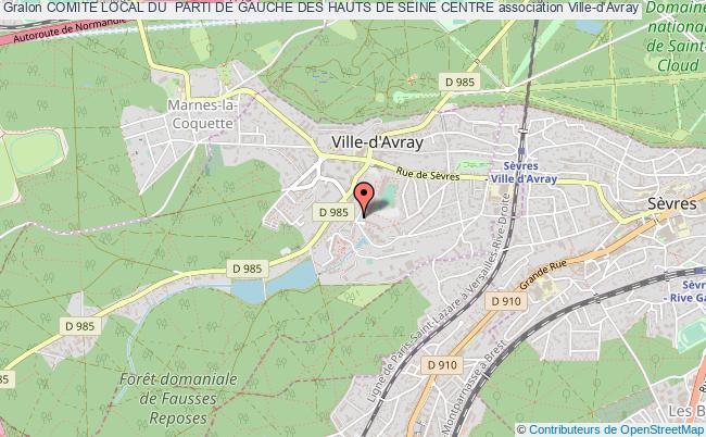 plan association Comite Local Du  Parti De Gauche Des Hauts De Seine Centre Ville-d'Avray