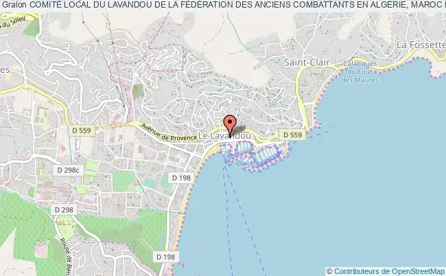 plan association ComitÉ Local Du Lavandou De La FÉdÉration Des Anciens Combattants En AlgÉrie, Maroc Et Tunisie (fnaca) Le Lavandou