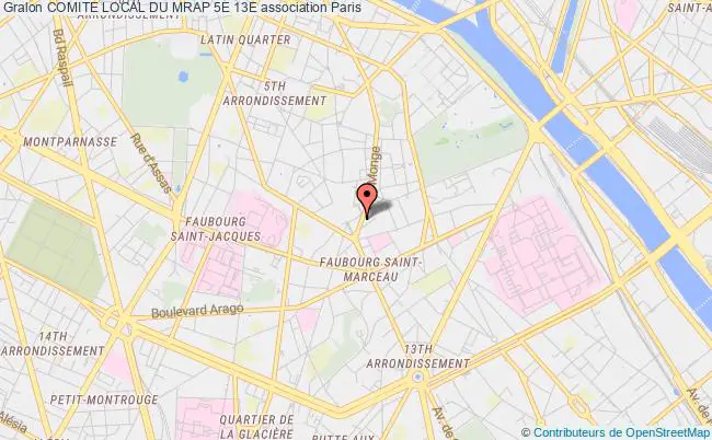 plan association Comite Local Du Mrap 5e 13e Paris