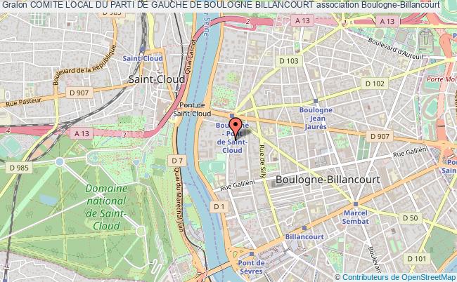 plan association Comite Local Du Parti De Gauche De Boulogne Billancourt Boulogne-Billancourt