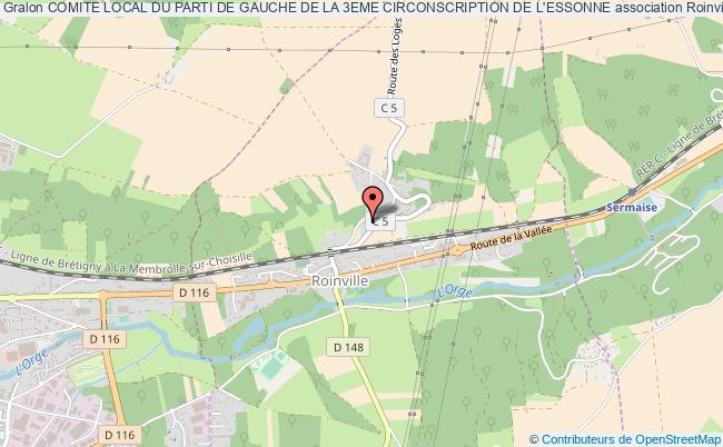plan association Comite Local Du Parti De Gauche De La 3eme Circonscription De L'essonne Roinville
