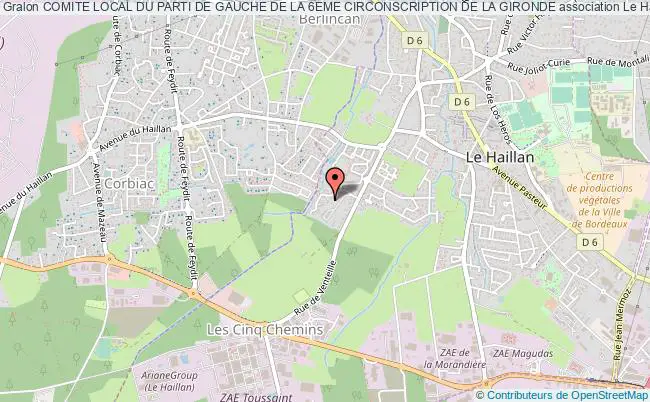 plan association Comite Local Du Parti De Gauche De La 6eme Circonscription De La Gironde Le    Haillan