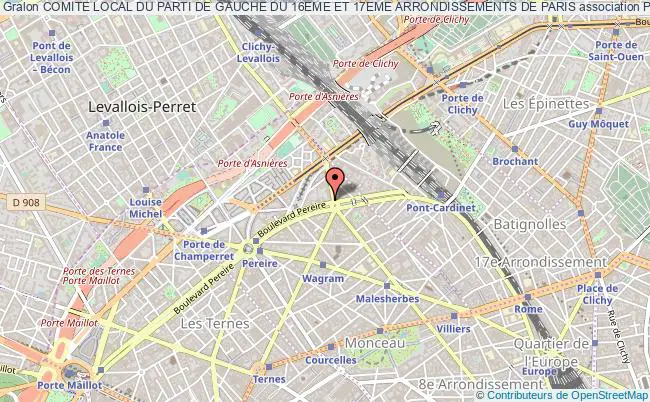 plan association Comite Local Du Parti De Gauche Du 16eme Et 17eme Arrondissements De Paris Paris