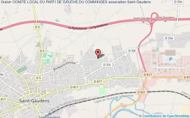 plan association Comite Local Du Parti De Gauche Du Comminges Saint-Gaudens