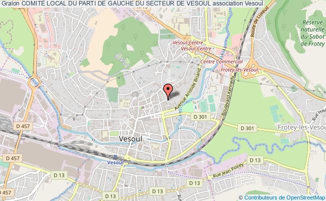 plan association ComitÉ Local Du Parti De Gauche Du Secteur De Vesoul Vesoul