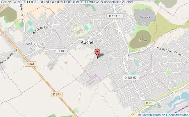 plan association Comite Local Du Secours Populaire Francais Auchel
