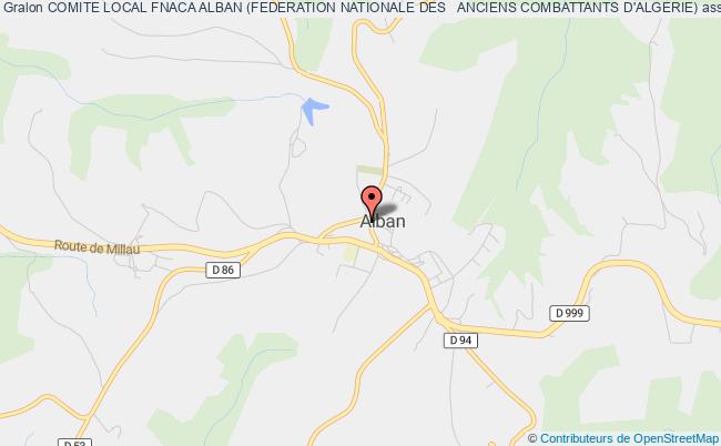 plan association Comite Local Fnaca Alban (federation Nationale Des   Anciens Combattants D'algerie) Alban