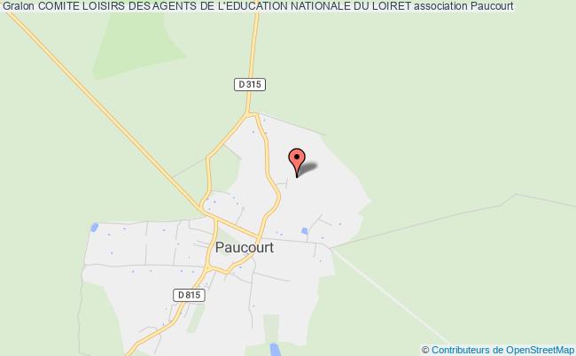 plan association Comite Loisirs Des Agents De L'education Nationale Du Loiret Paucourt