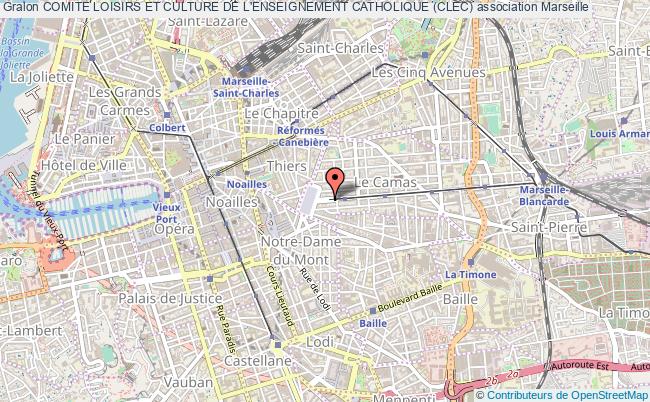 plan association Comite Loisirs Et Culture De L'enseignement Catholique (clec) Marseille 5e