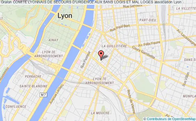 plan association Comite Lyonnais De Secours D'urgence Aux Sans Logis Et Mal Loges Lyon