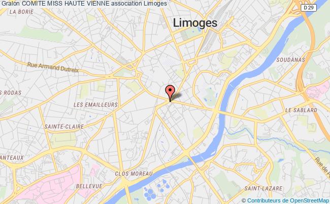 plan association Comite Miss Haute Vienne Limoges