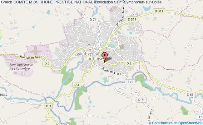plan association Comite Miss Rhone Prestige National Saint-Symphorien-sur-Coise