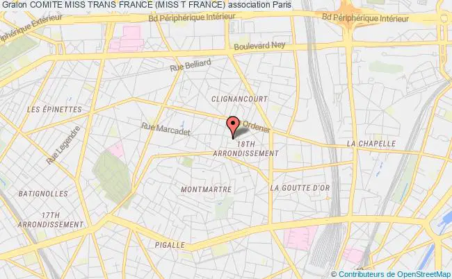 plan association Comite Miss Trans France (miss T France) Paris