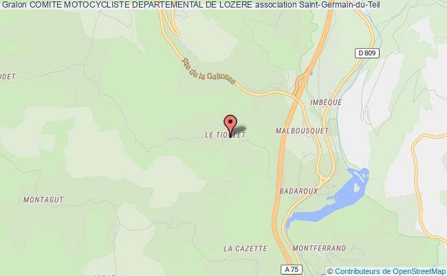 plan association Comite Motocycliste Departemental De Lozere Saint-Germain-du-Teil