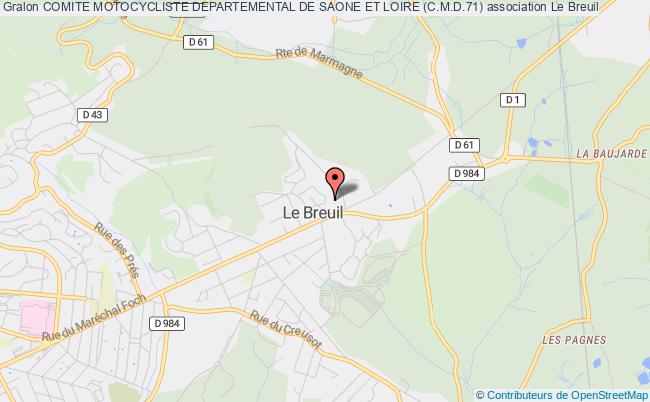plan association Comite Motocycliste Departemental De Saone Et Loire (c.m.d.71) Breuil