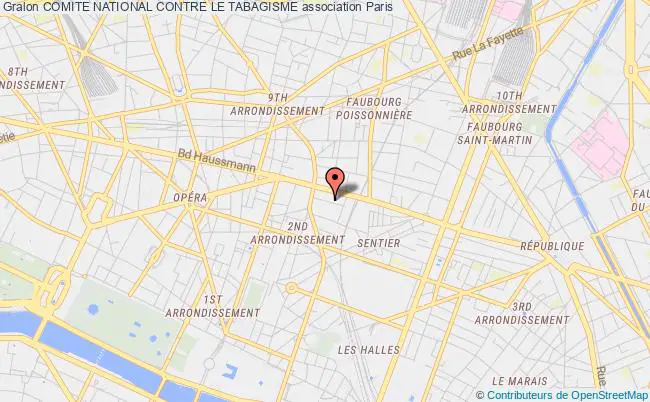 plan association Comite National Contre Le Tabagisme Paris 2e