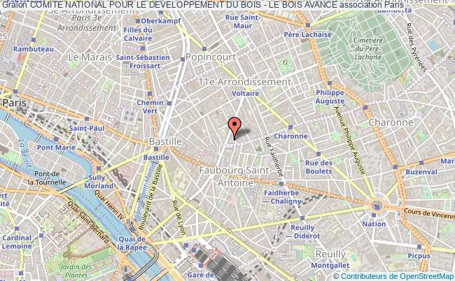 plan association Comite National Pour Le Developpement Du Bois - Le Bois Avance Paris
