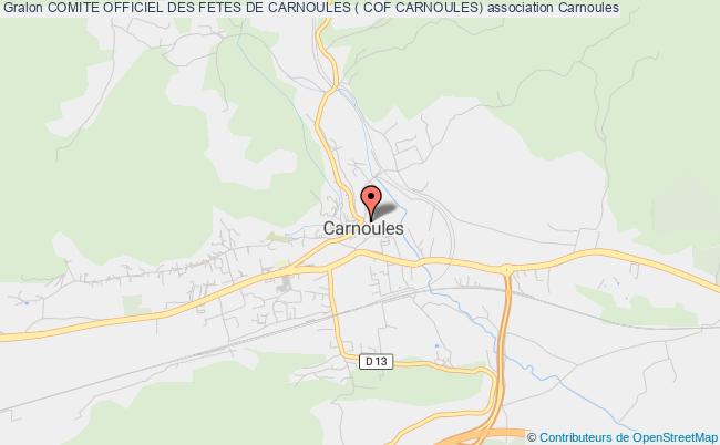 plan association Comite Officiel Des Fetes De Carnoules ( Cof Carnoules) Carnoules