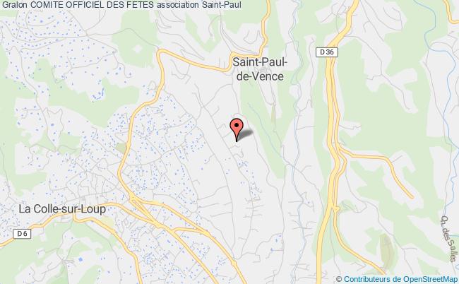 plan association Comite Officiel Des Fetes Saint-Paul-de-Vence