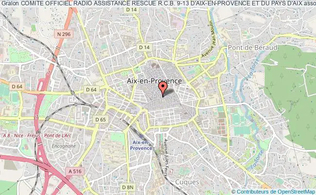 plan association Comite Officiel Radio Assistance Rescue R.c.b. 9-13 D'aix-en-provence Et Du Pays D'aix Aix-en-Provence