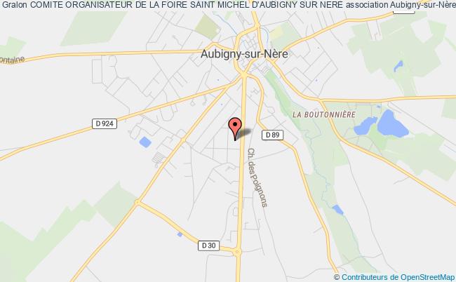 plan association Comite Organisateur De La Foire Saint Michel D'aubigny Sur Nere Aubigny-sur-Nère