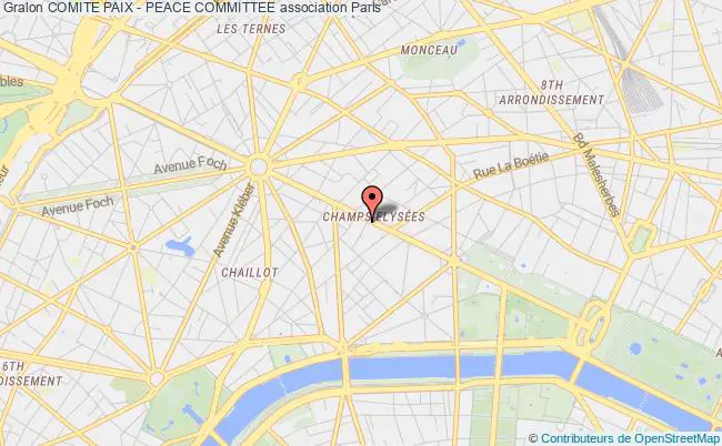 plan association Comite Paix - Peace Committee PARIS