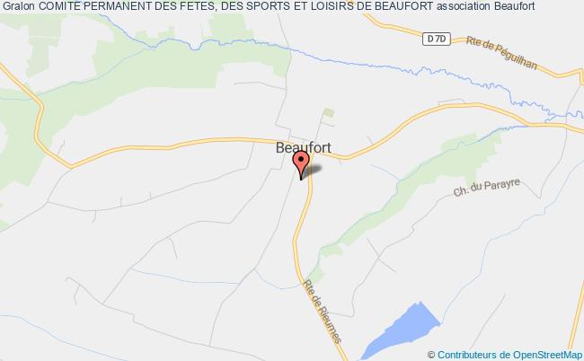 plan association Comite Permanent Des Fetes, Des Sports Et Loisirs De Beaufort Beaufort