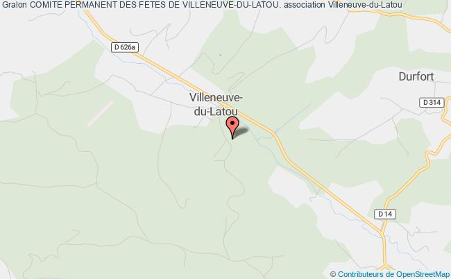 plan association Comite Permanent Des Fetes De Villeneuve-du-latou. Villeneuve-du-Latou
