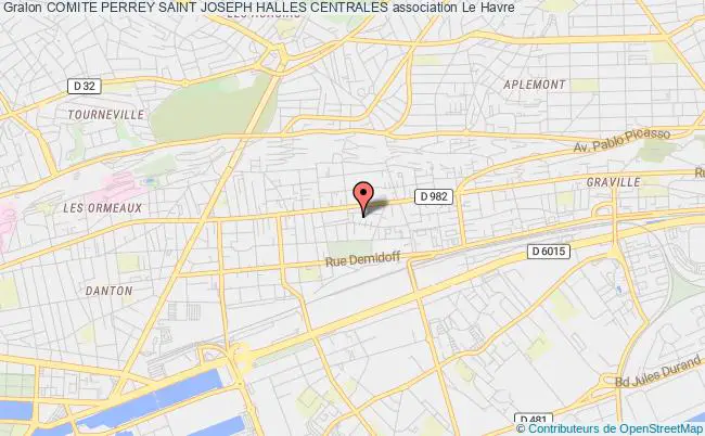 plan association Comite Perrey Saint Joseph Halles Centrales Le Havre