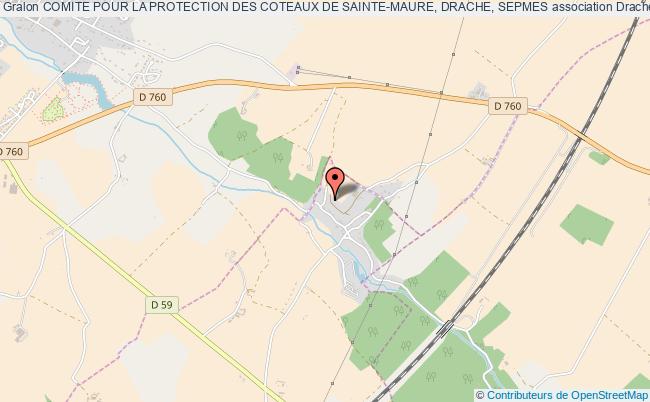 plan association Comite Pour La Protection Des Coteaux De Sainte-maure, Drache, Sepmes Draché