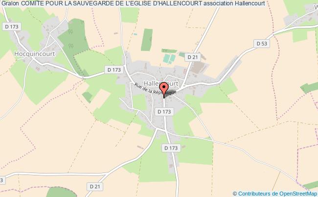 plan association Comite Pour La Sauvegarde De L'eglise D'hallencourt Hallencourt